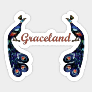 Graceland Peacocks red Sticker